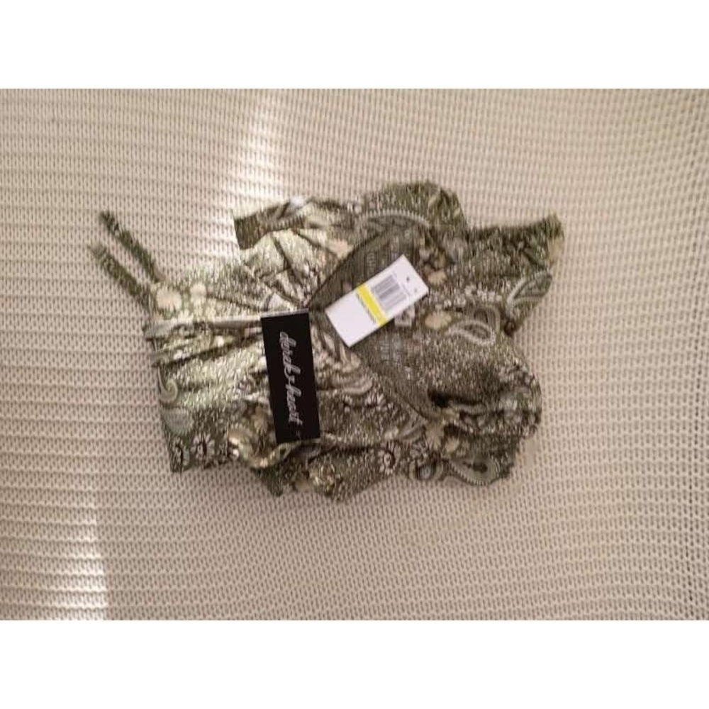 Derek Heart NWT Lichen Green Paisley Smocked Mini Dress S Small Boho Cottagecore - Picture 10 of 11